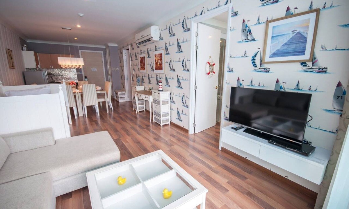 Hua Hin Apartment | D603 Bright Cozy 2-bedroom apartment with Playground near Beach