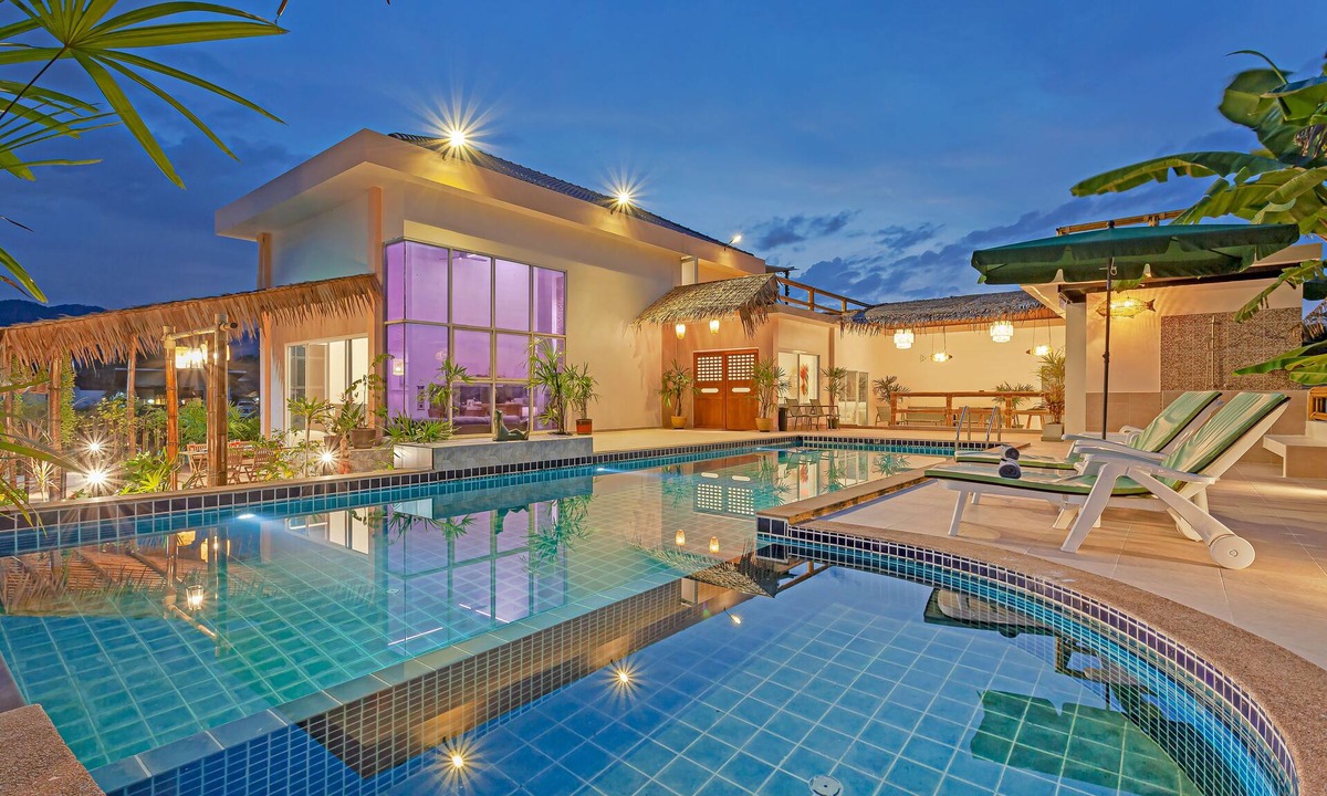 Si Sunthon Villa | Tom Star Pool Villa Layan 3BR Large pool, mountain view for the rooftop