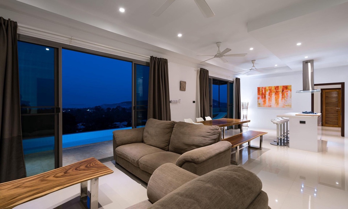 Bophut Hills Villa | Villa Jasmine Bophut sea view and view of Samui Elephant Haven