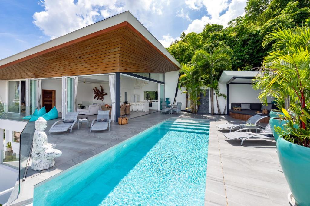 Bophut Hills Villa | Villa SAYAM, vue mer panoramique & piscine infinity privée à Bophut
