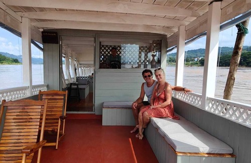 Luang Prabang Boat Rental | 2 days and 1 night Mekong cruise from Thailand to Laos # Luang prabang