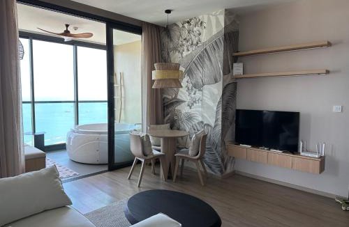 Pattaya Bay Apartment | 503 Edge芭提雅25层正海景大二房二厅二卫, 沙滩+步行街+购物中心