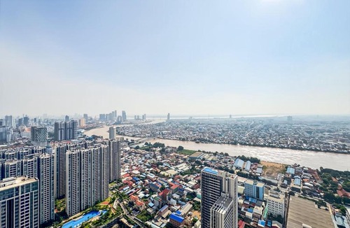 Mean Chey Apartment | 57F Skyline View 2BR Supermarket Downstairs