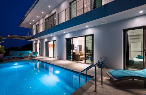 Bophut Hills Villa | Villa Jasmine Bophut sea view and view of Samui Elephant Haven