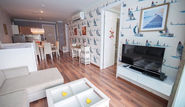 D603 Bright Cozy 2-bedroom apartment with Playground near Beach in Huahin