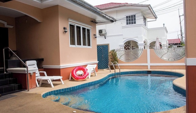 I-Rin poolvilla featuring its own swimming pool set in a private estate.