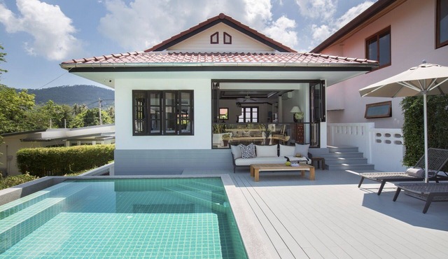KHAMIN POOL VILLA, 2 BR, 2 BA, up to 6 guests, 5' drive from Chaweng Beach