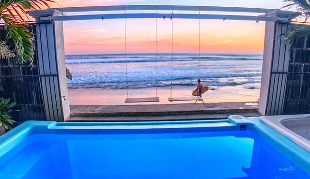 Ocean Front Private Casita w Pool AC Sleeps 4 in San Rafael del Sur