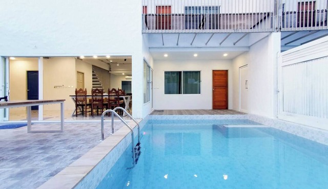 The villa seamlessly blends modern design, refined aesthetics and serene comfort in Muang Pattaya