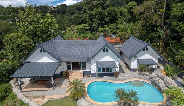 Villa Olympus 4 bedrooms Sea view Kata beach with pool and tropical garden