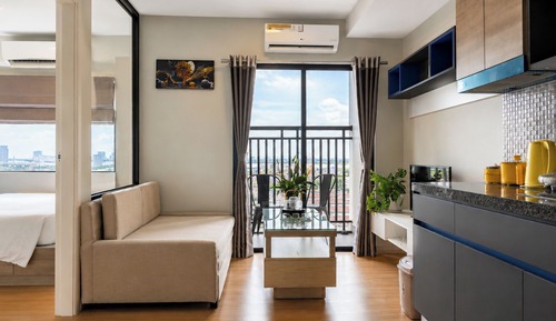 Apartment, Balcony, City View