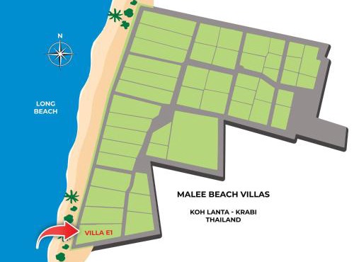 Beachfront! 5 Bedrooms - Malee Beach Villa E1