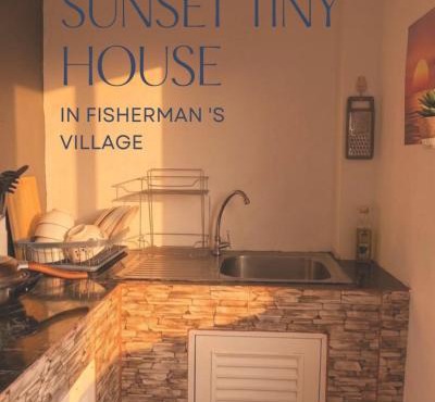 Sunset tiny house near fisherman village